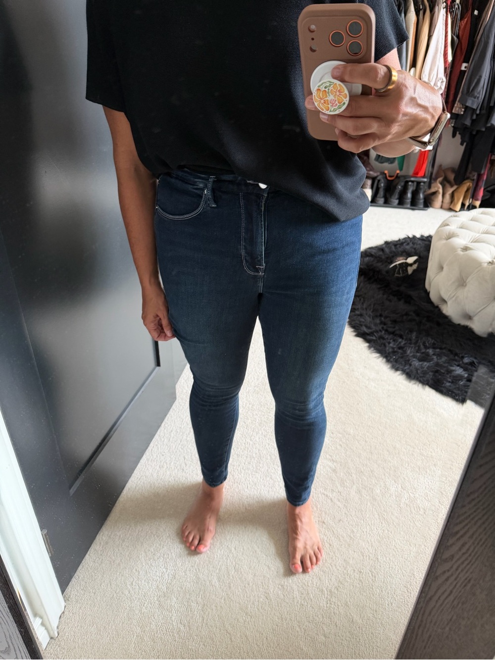 Good American Dark Indigo Skinny Jeans